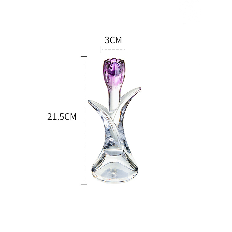 Crystal glass candle holder ornaments candle holder home 38 01