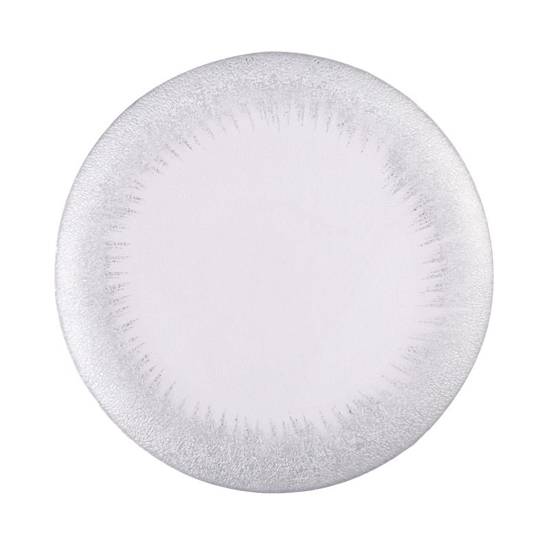 Crystal glass dinner plate macaron dessert fruit platter 7 01