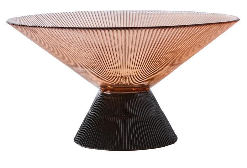 Glass high-legged colorful fruit plate 14