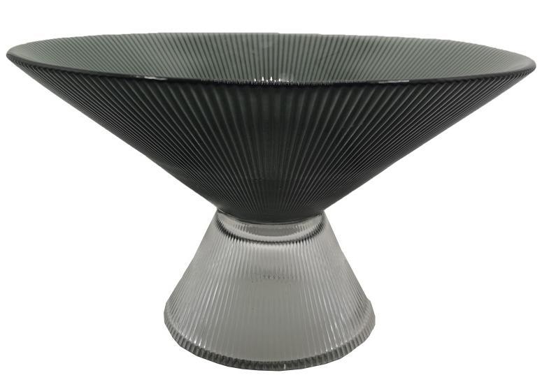 Glass high-legged colorful fruit plate 15