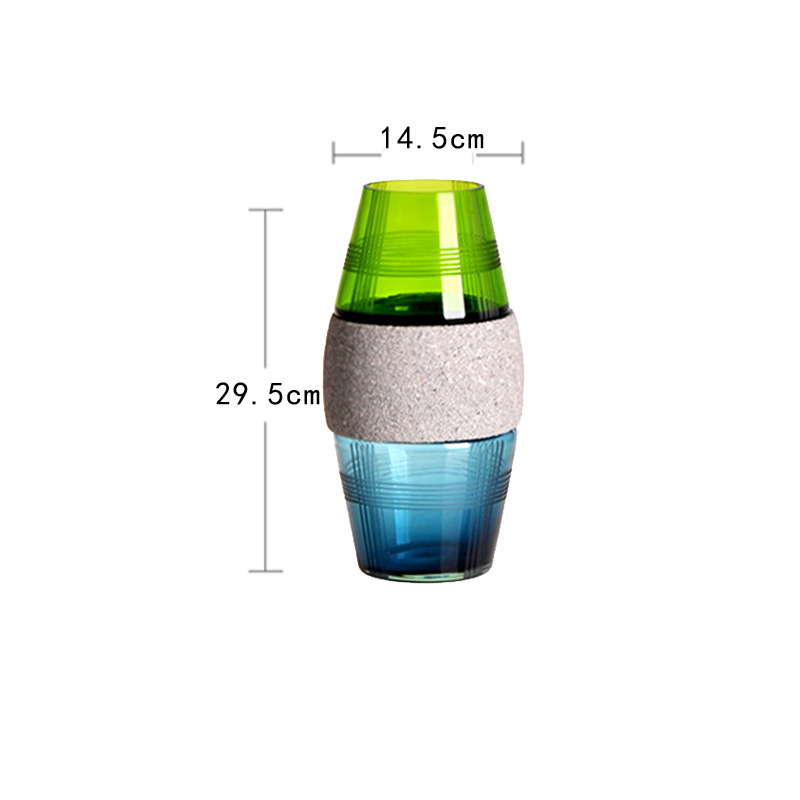 Glass ornaments decorative vase fruit bowl 4