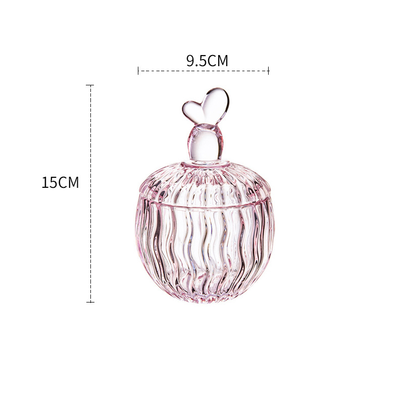 Home glass candle tray storage jar ornaments 55 02