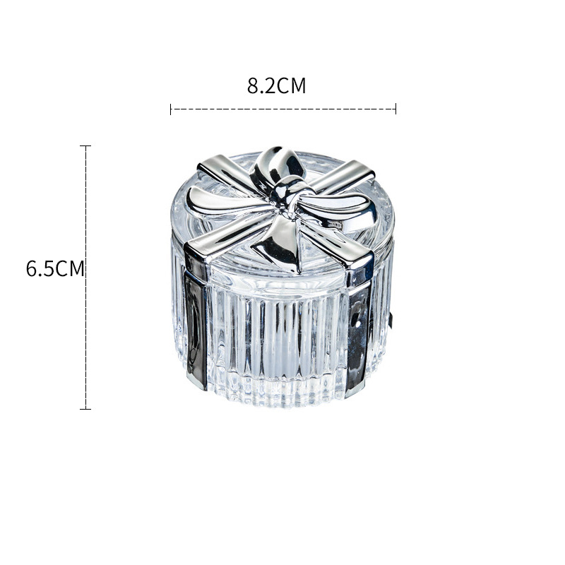 Necklace glass bow light luxury candle jar 60