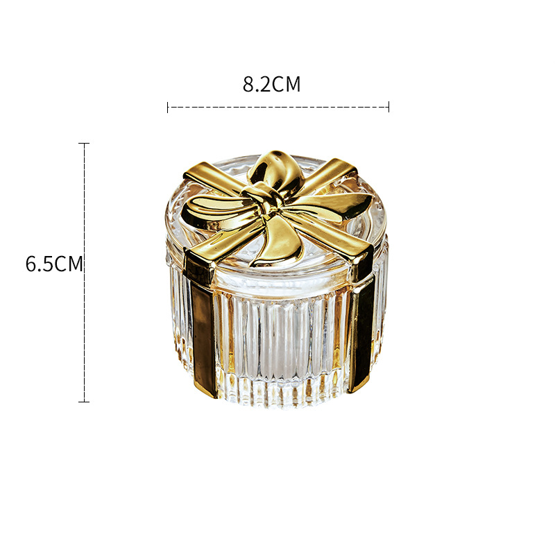 Necklace glass bow light luxury candle jar 61