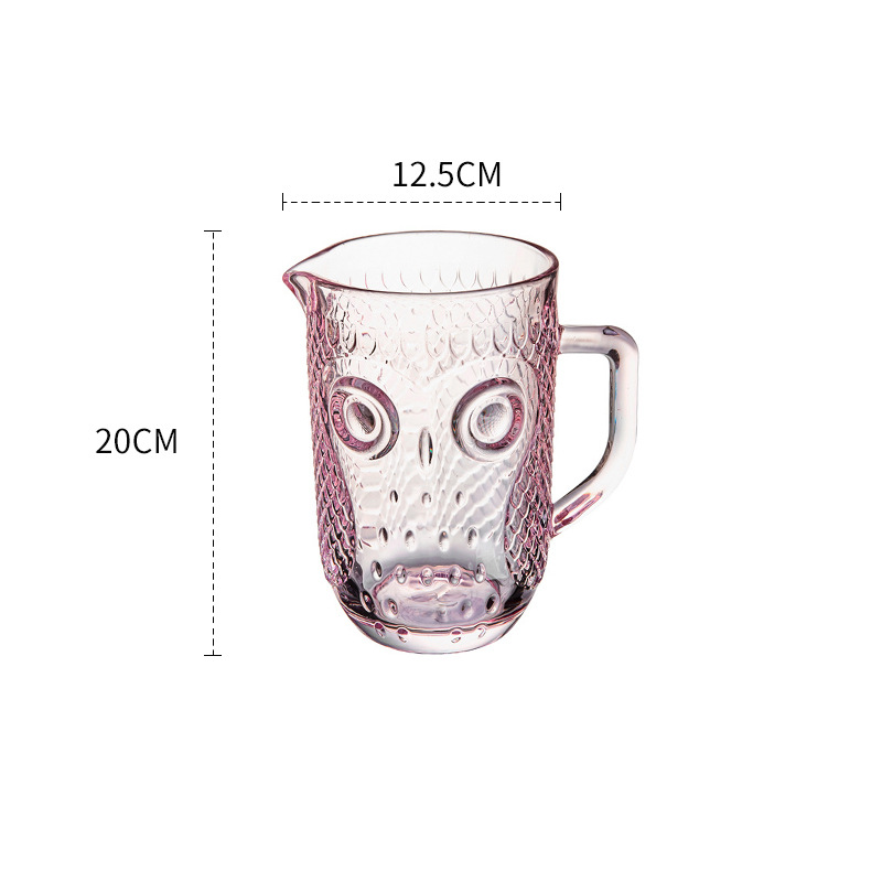 Pink Owl Glass Candlestick Ornaments Candy Jar Wine Glass 31