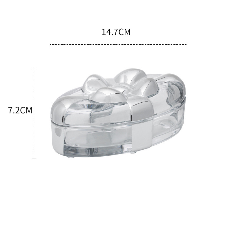 Vintage Necklace Glass Bow Jewelry Box Light Luxury Candle Jar 57 02